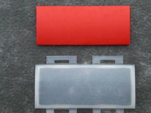 Kabelový štítek PE 60x24 mm, červený, (50 ks/balení) / Doprodej