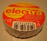 Páska lepící bílá ELECTRA 15 mm x 10m